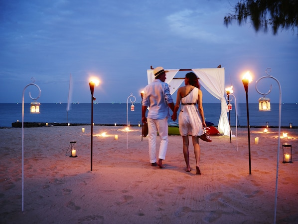 Outdoor wedding area
