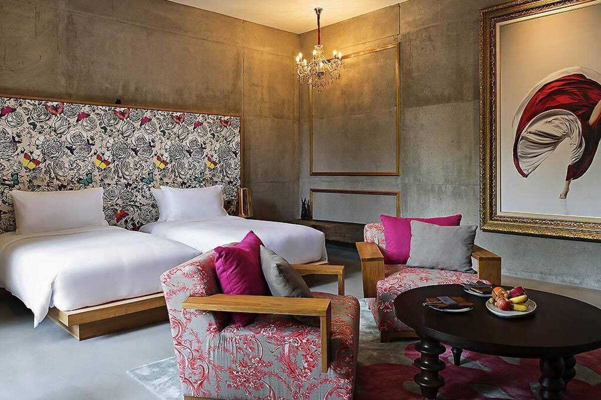 Twin kamer, 2 eenpersoonsbedden, uitzicht op tuin (So Comfy) | Luxe beddengoed, een minibar met enkele gratis items