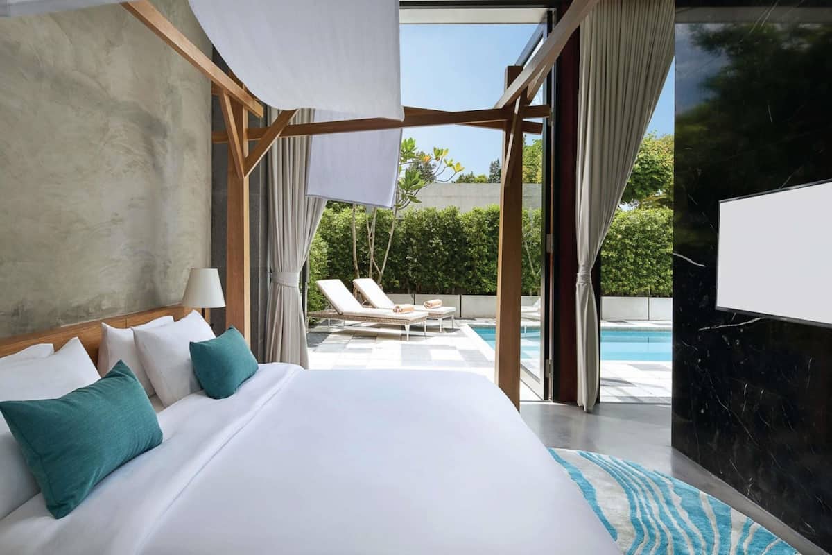 Villa, 1 slaapkamer, privézwembad (So Pool Villa, So Nature Design) | Luxe beddengoed, een minibar met enkele gratis items
