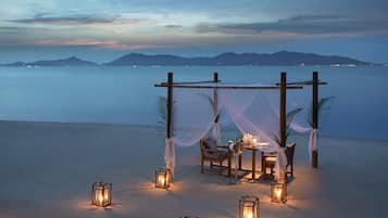 Outdoor wedding area