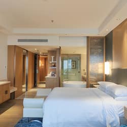 Room, 1 King Bed, Balcony, Partial Ocean View | 1 bedroom, premium bedding, down comforters, minibar