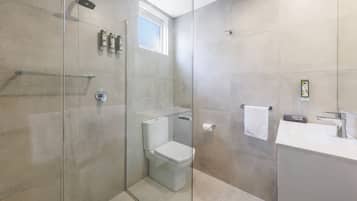 Free toiletries, hair dryer, towels