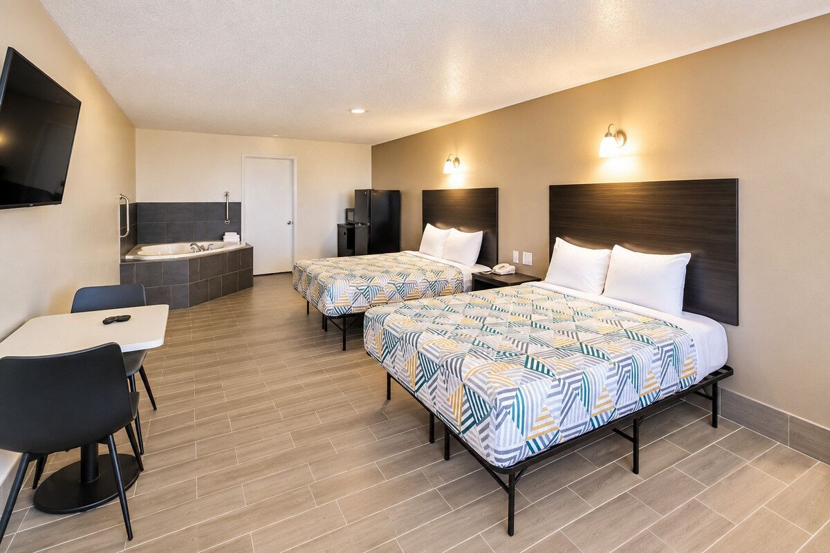 Premium bedding, desk, iron/ironing board (on request), WiFi (free)