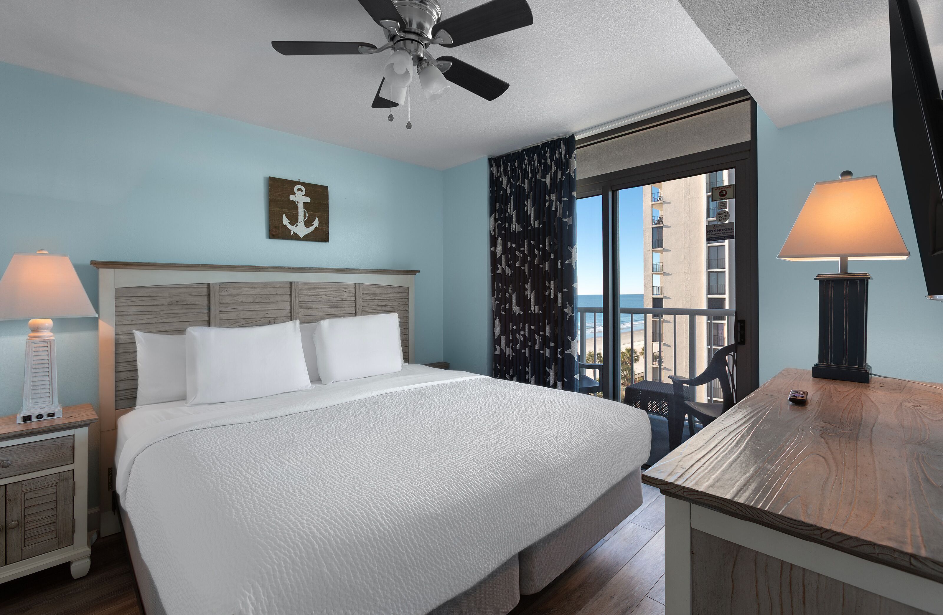 Standard Condo, 2 Bedrooms, Ocean View | In-room safe, blackout drapes, iron/ironing board, bed sheets