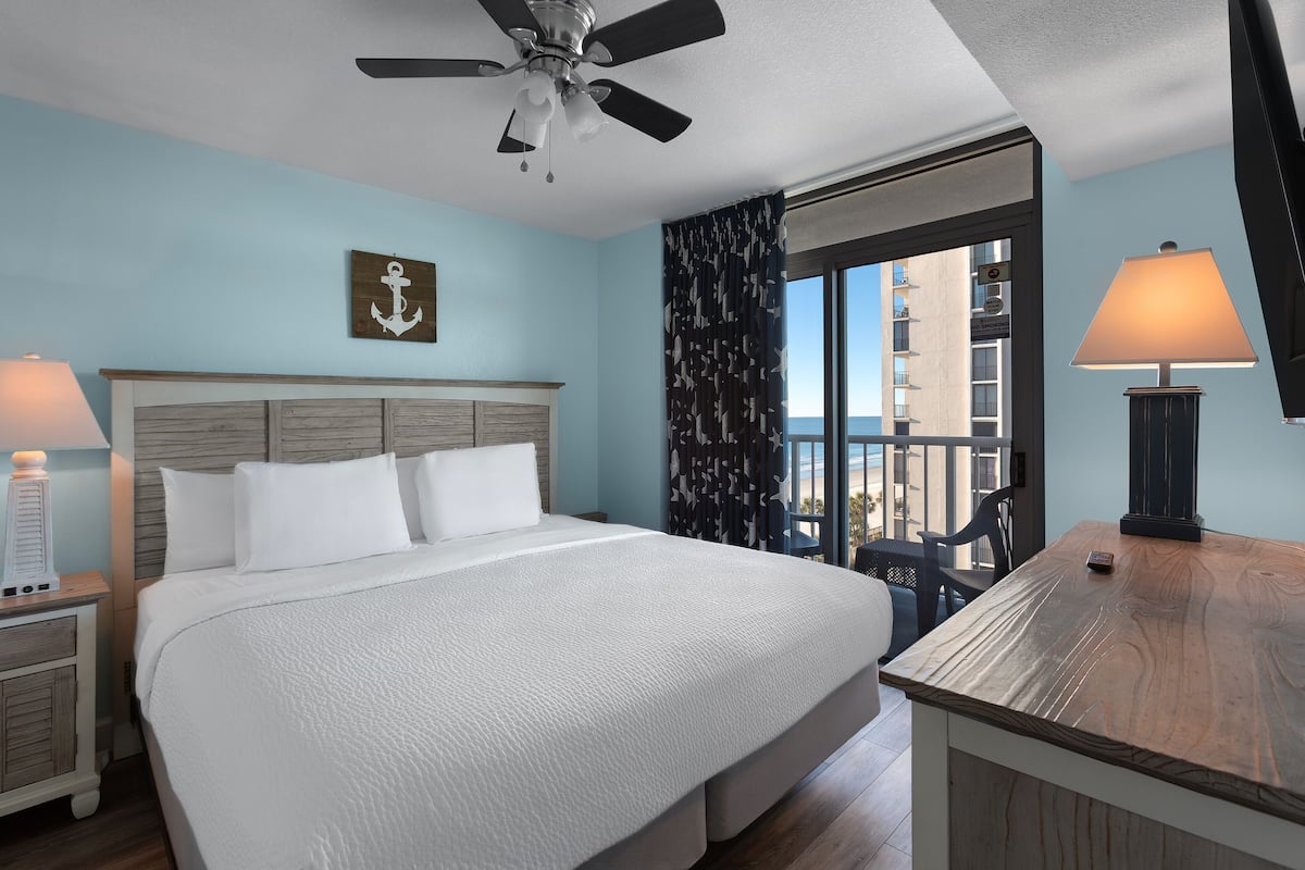 Standard Condo, 2 Bedrooms, Ocean View | In-room safe, blackout drapes, iron/ironing board, bed sheets