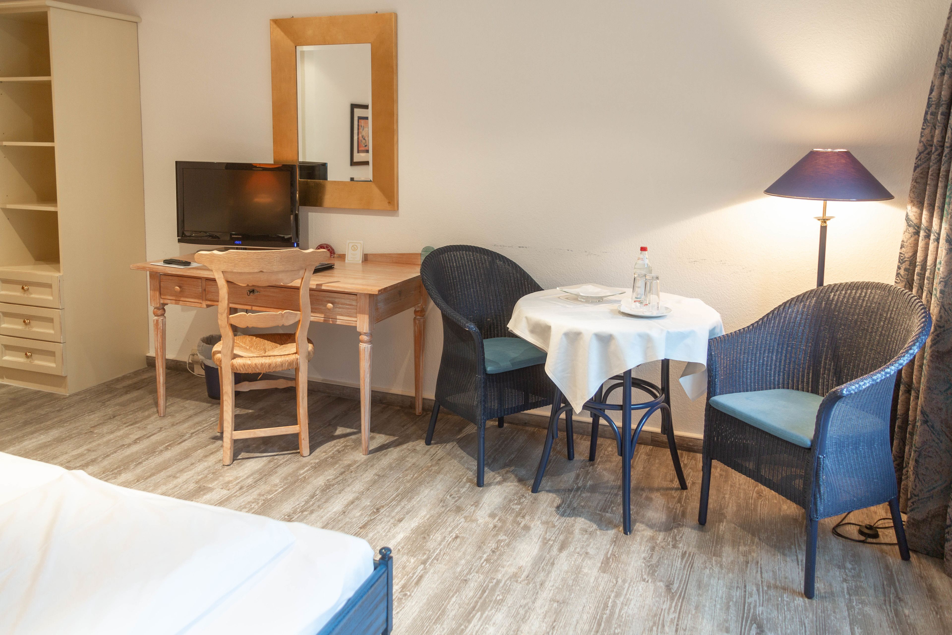 comfort double room | hypo-allergenic bedding, desk, laptop workspace, blackout curtains