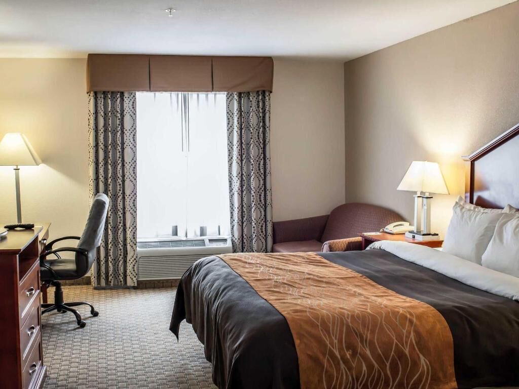 Premium bedding, down comforters, pillowtop beds, desk