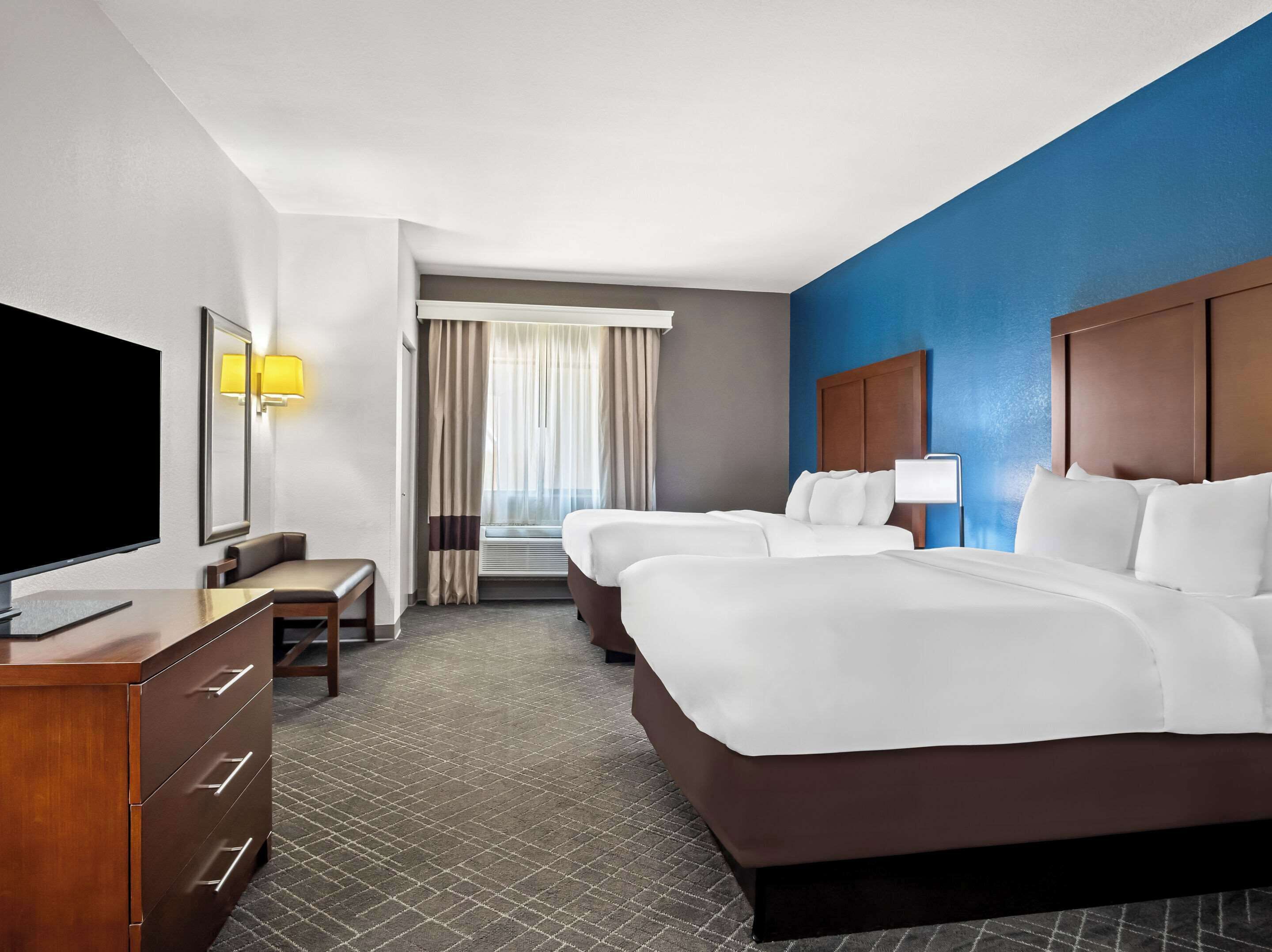 premium bedding, desk, iron/ironing board, free cots/infant beds