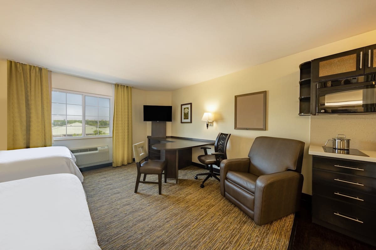 Studio Suite, 2 Double Beds, Kitchen | In-room safe, desk, iron/ironing board, free WiFi