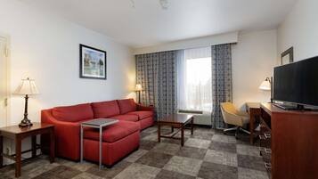 Suite, 1 King Bed, Non Smoking | Living area | LCD TV