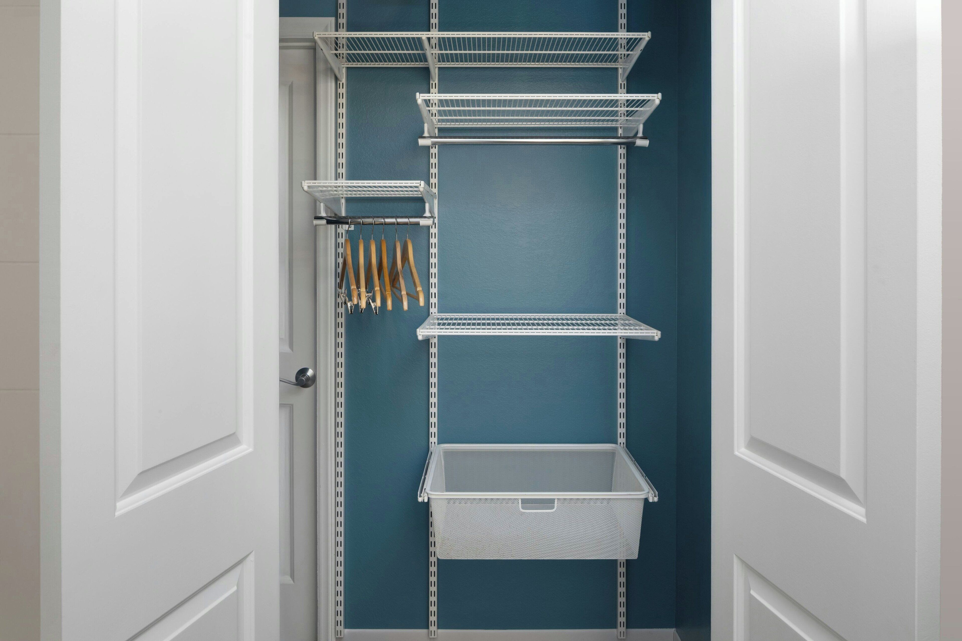 premium bedding, desk, laptop workspace, blackout curtains