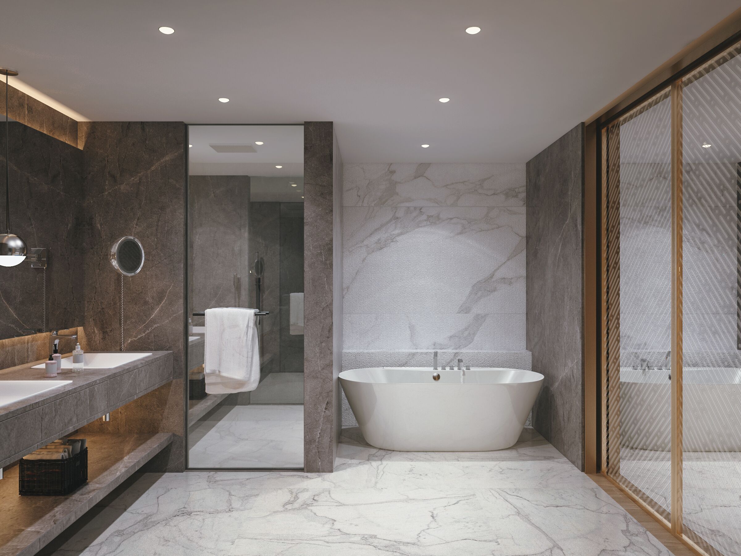 executive suite, 1 king bed | bathroom | free toiletries, hair dryer, bathrobes, towels