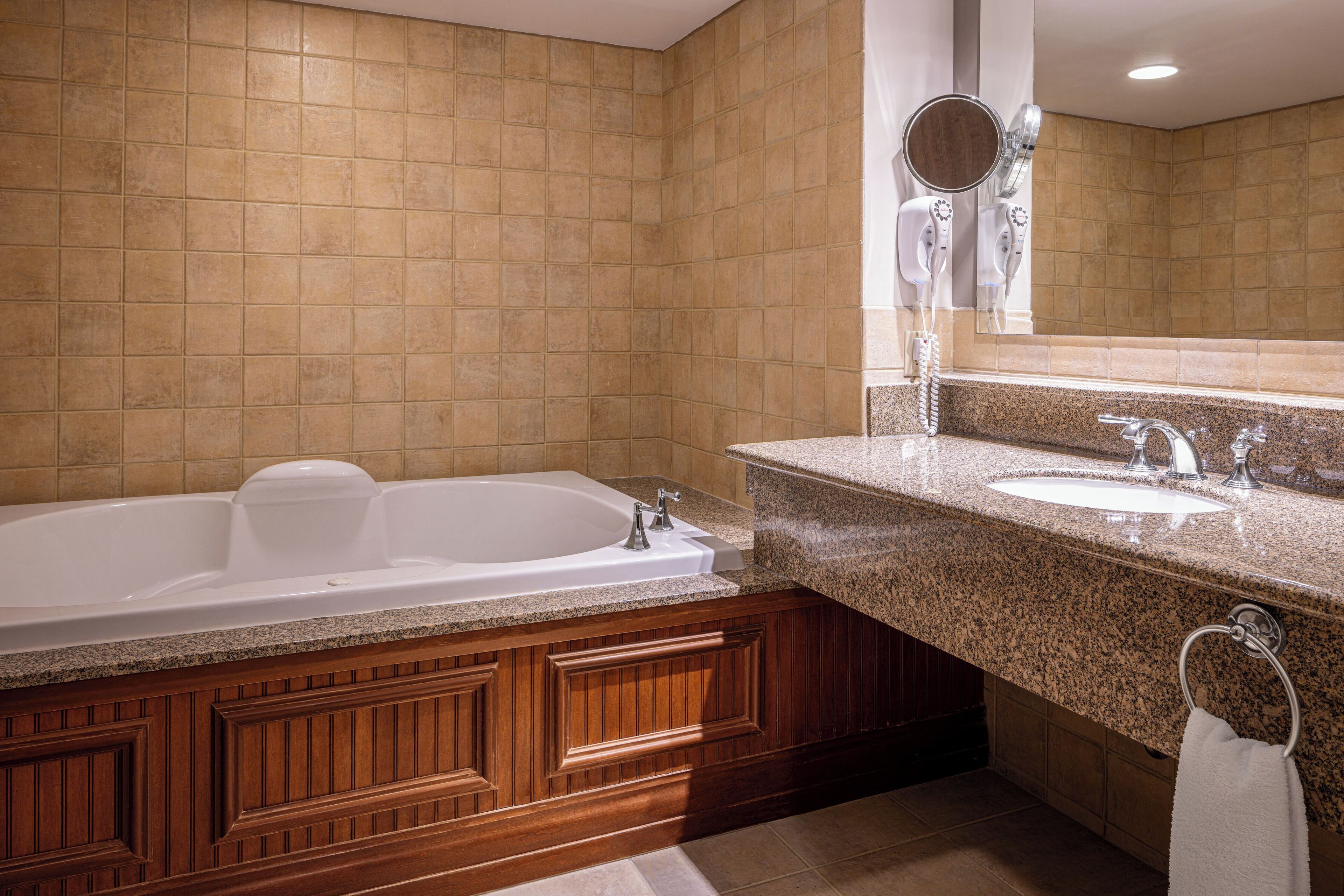 free toiletries, hair dryer, towels