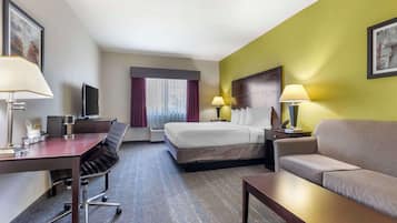 Pillowtop beds, desk, laptop workspace, iron/ironing board