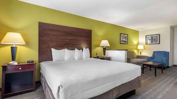 Pillowtop beds, desk, laptop workspace, iron/ironing board