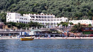 Utsikt mot strand/hav