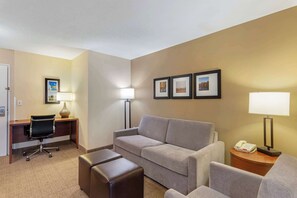 Suite, 1 King Bed with Sofa bed, Non Smoking (2 Person Sofa Bed) | Iron/ironing board, free cribs/infant beds, rollaway beds, free WiFi