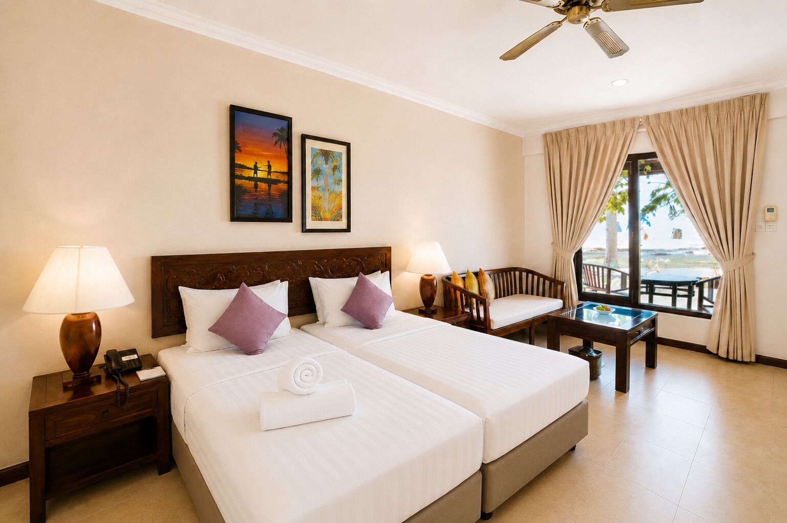 Beach Villa | Free minibar, in-room safe, desk, laptop workspace
