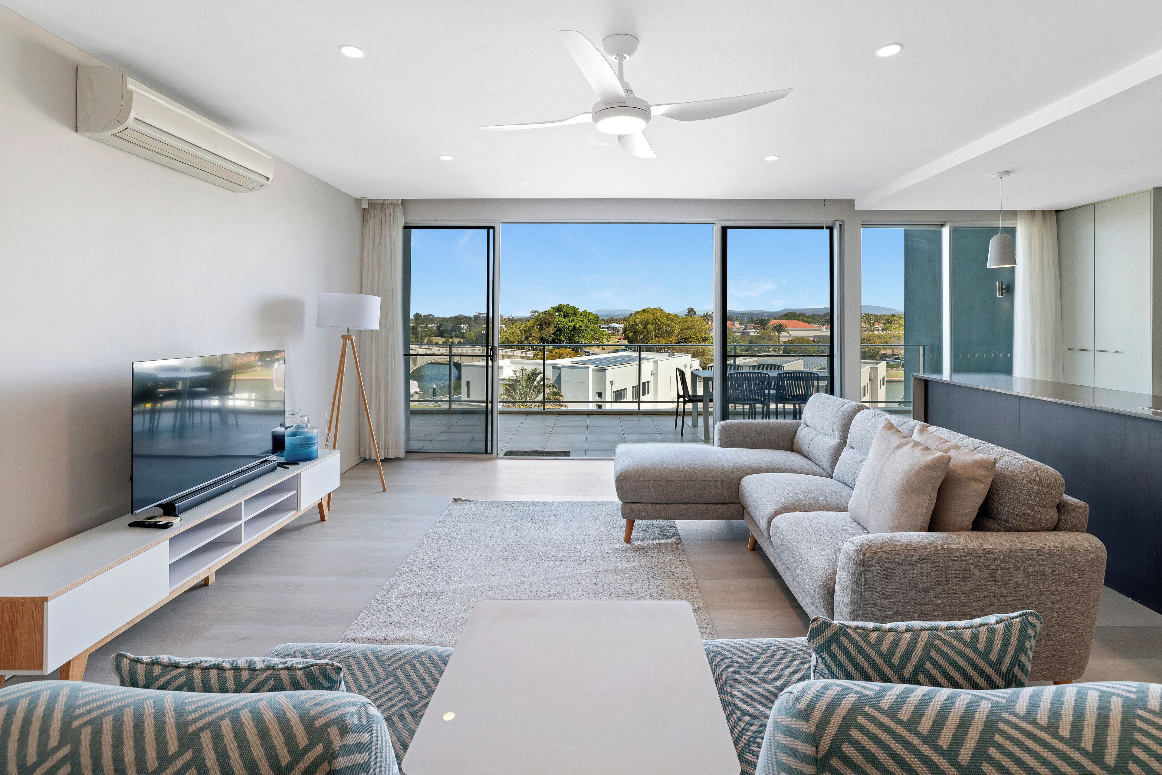 Deluxe Apartment, 3 Bedrooms | Living area | Flat-screen TV