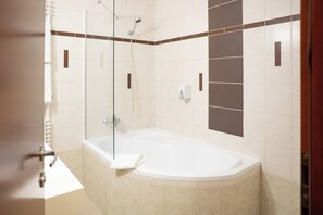Apartment, 2 Bedrooms | Bathroom | Bathtub, hair dryer, towels - City Home Budapest (Budapest)