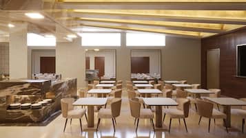 Se sirven desayunos, almuerzos y cenas; cocina italiana