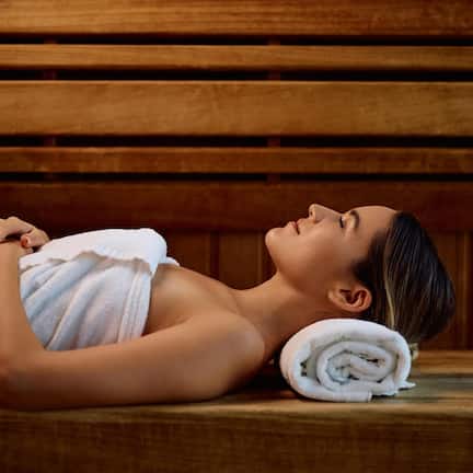 Sauna, Turkish bath/hammam, body treatments, hydrotherapy, aromatherapy