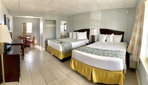 Standard Room, 2 Double Beds, Kitchenette | In-room safe, iron/ironing board, free WiFi