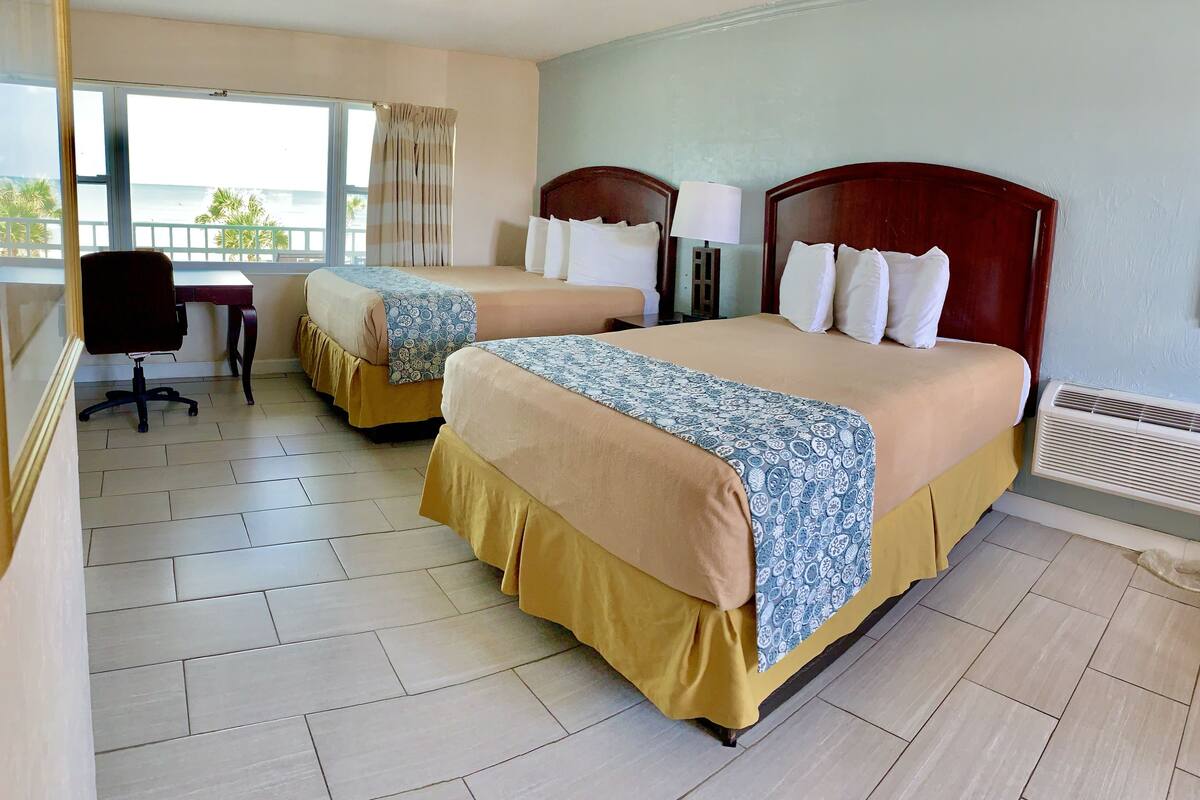 Oceanfront Room, 2 Queen Beds, Kitchenette | In-room safe, iron/ironing board, WiFi (free)