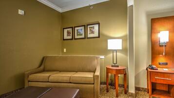 Desk, blackout drapes, iron/ironing board, free WiFi