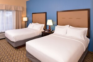 Premium bedding, desk, blackout curtains, iron/ironing board
