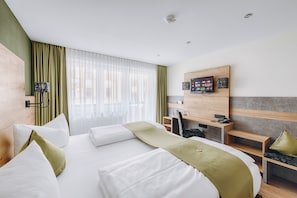 Habitación doble Confort | Ropa de cama hipoalergénica y edredón