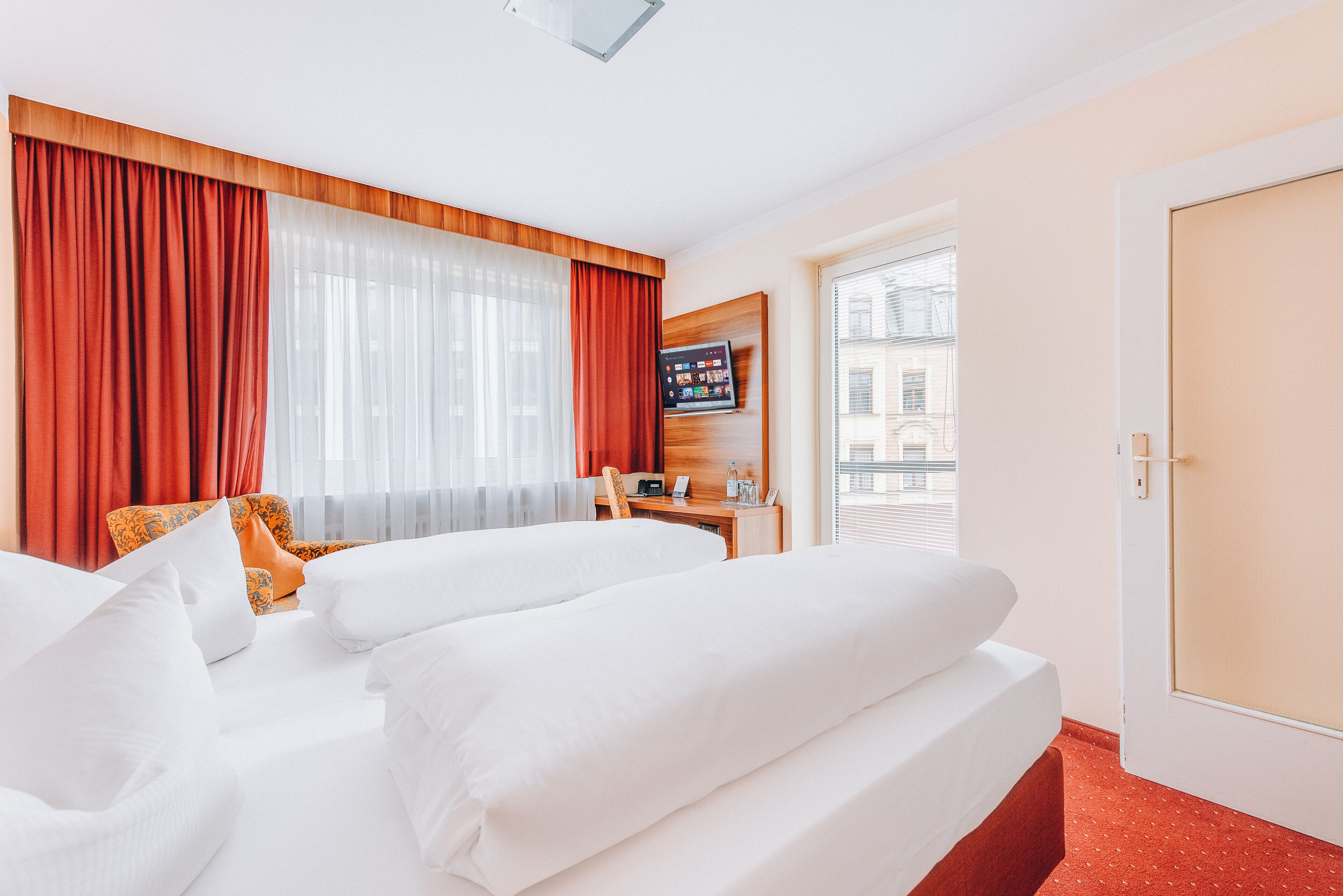 family room | hypo-allergenic bedding, down duvets, in-room safe, desk