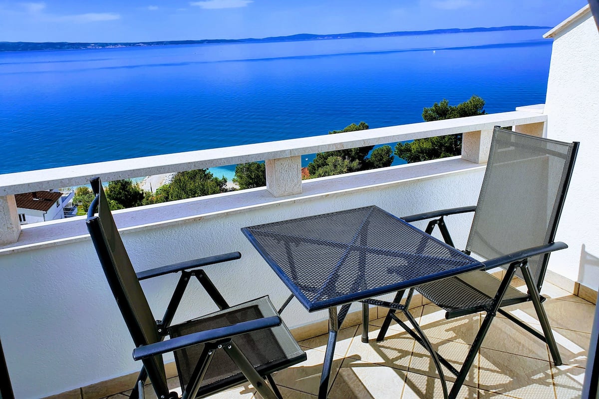 Appartamento Comfort, balcone, vista mare | Balcone
