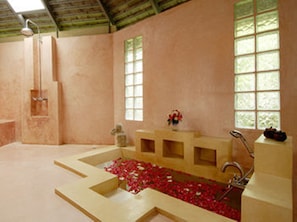 Tina y regadera independientes, secadora de cabello, toallas 