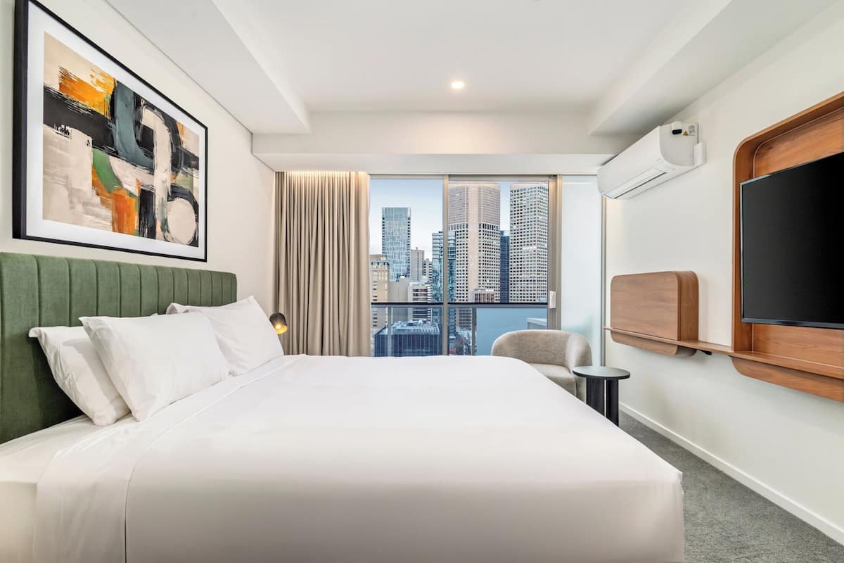 Departamento, vista a la ciudad (Hotel Room) | Wifi gratis y ropa de cama