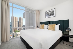 Two Bedroom Two Bathroom Superior Apartment (Renovated) | Laptop workspace, iron/ironing board, free WiFi, bed sheets