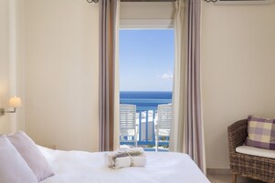 Standard Room, Partial Sea View | Premium bedding, in-room safe, iron/ironing board, free WiFi