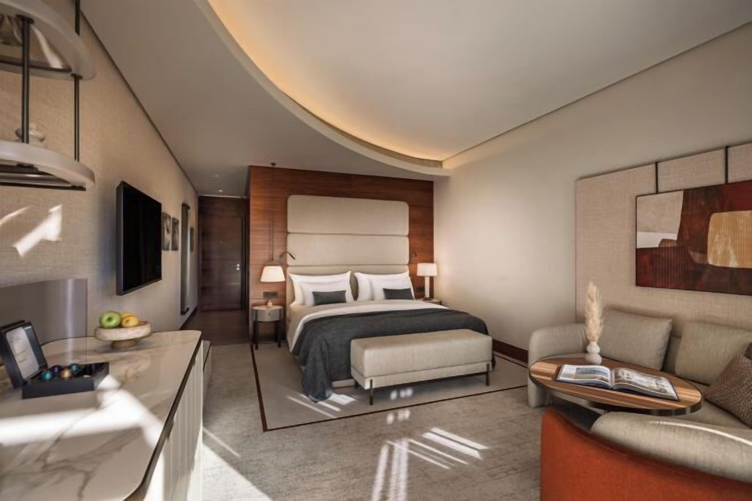 Premium bedding, down comforters, minibar, in-room safe