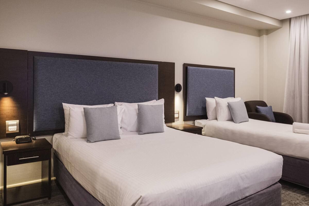 premium bedding, minibar, desk, blackout curtains