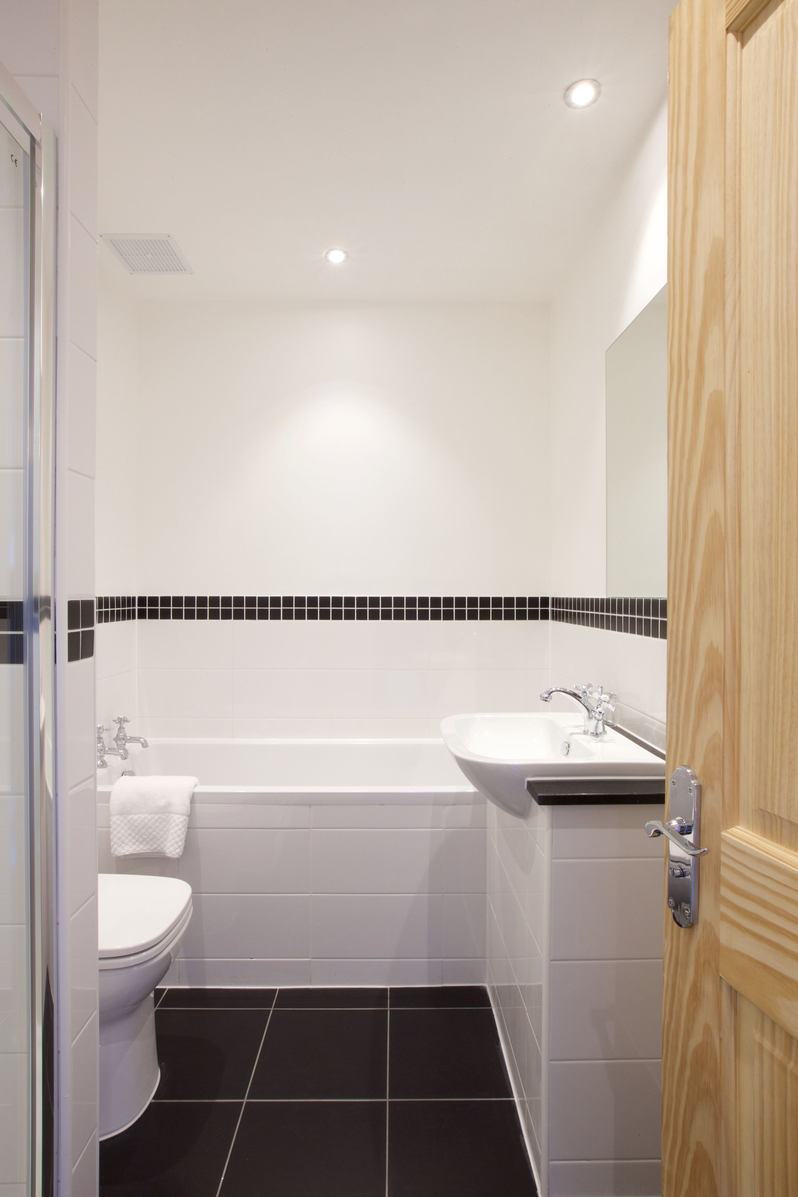 combined shower/bathtub, free toiletries, hair dryer, towels