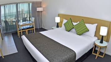 In-room safe, desk, laptop workspace, iron/ironing board