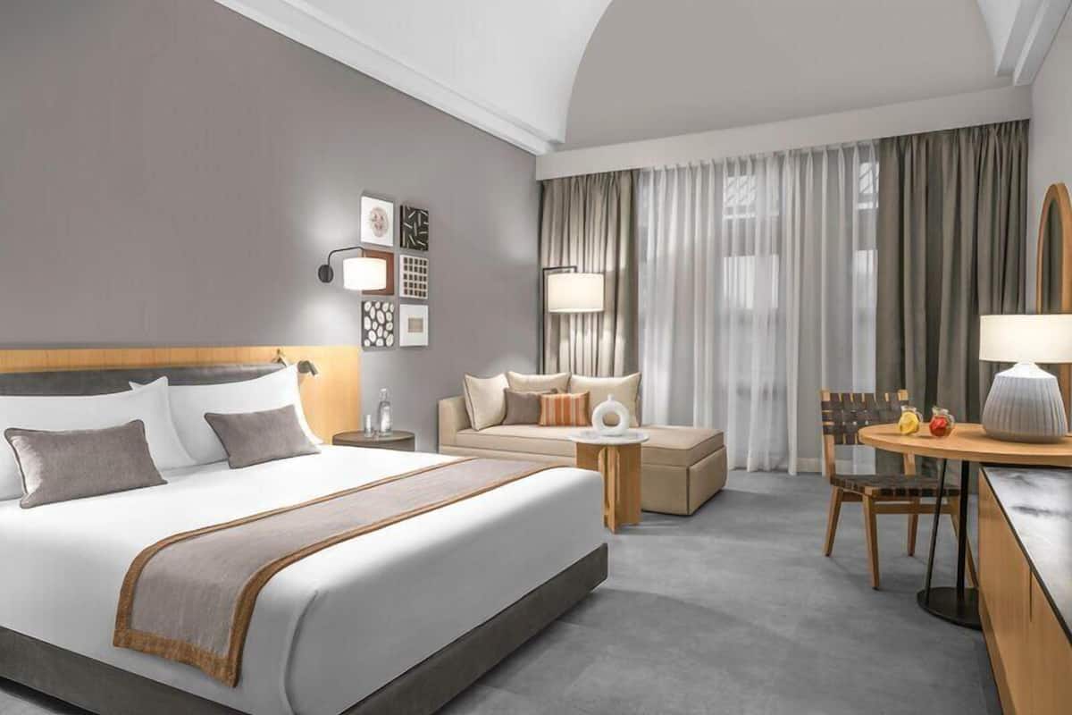 Draps en coton égyptien, literie de qualité supérieure, minibar