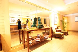 Body treatments, aromatherapy, body wraps, body scrubs, facials