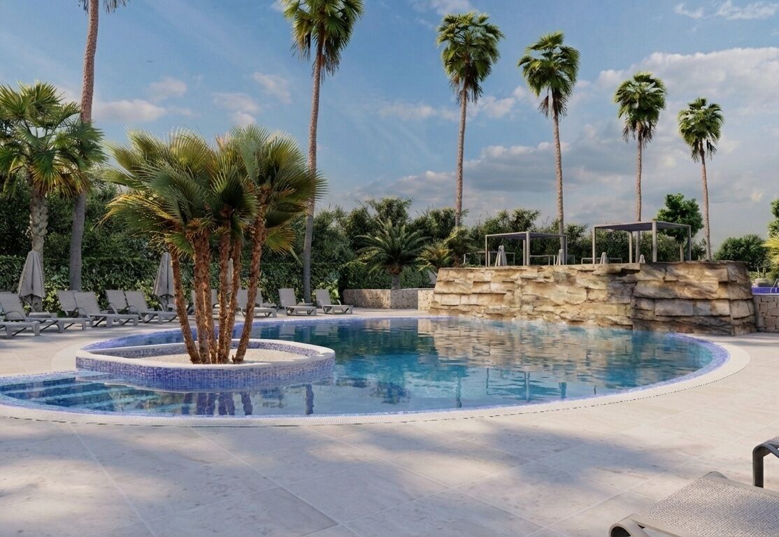 Piscine couverte, 2 piscines extérieures, parasols de plage