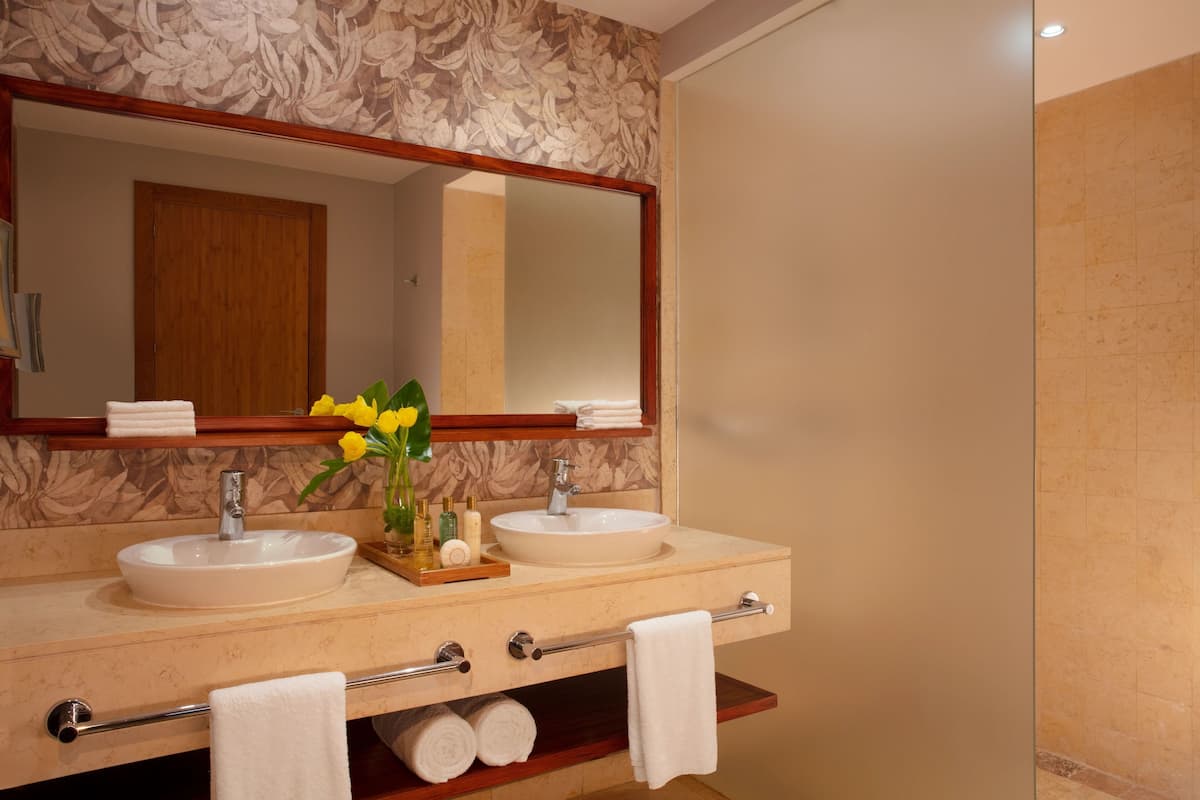 Bañera y ducha independientes y bañera de hidromasaje