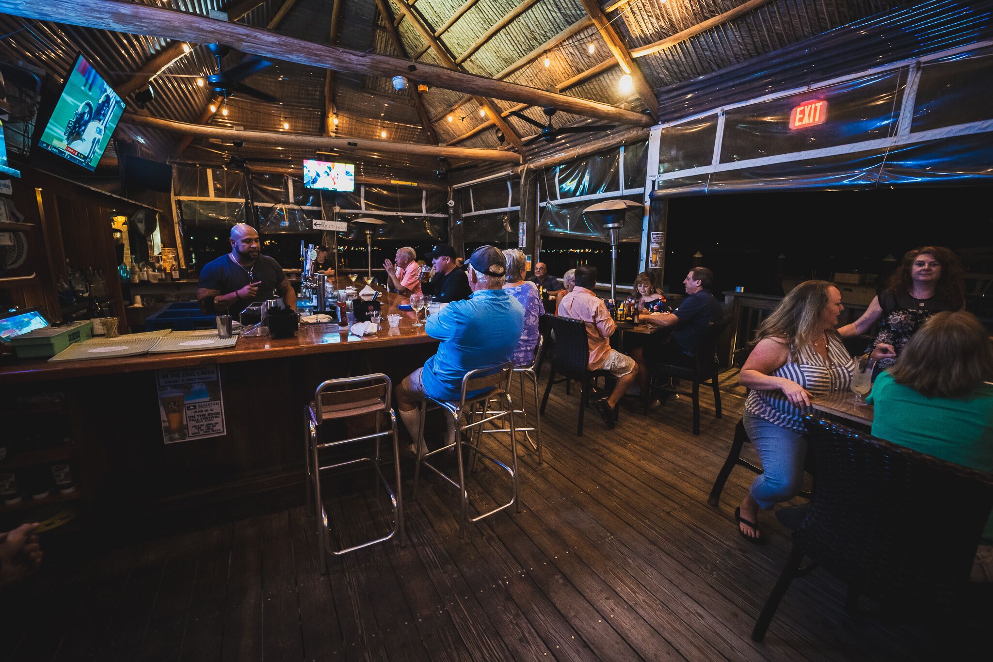 breakfast, lunch, dinner served; american cuisine, beach views