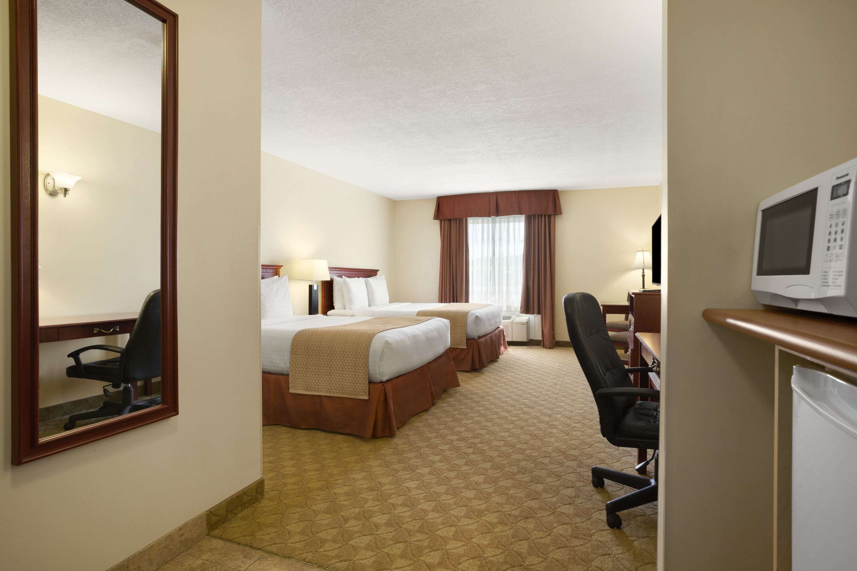 room, 2 queen beds, non smoking | desk, blackout curtains, iron/ironing board, free wifi