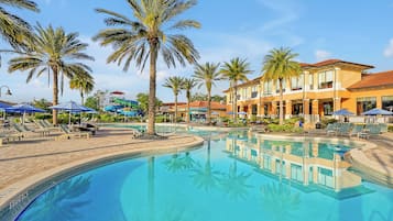 2 outdoor pools, open 8:00 AM to 9:00 PM, pool cabanas (surcharge)