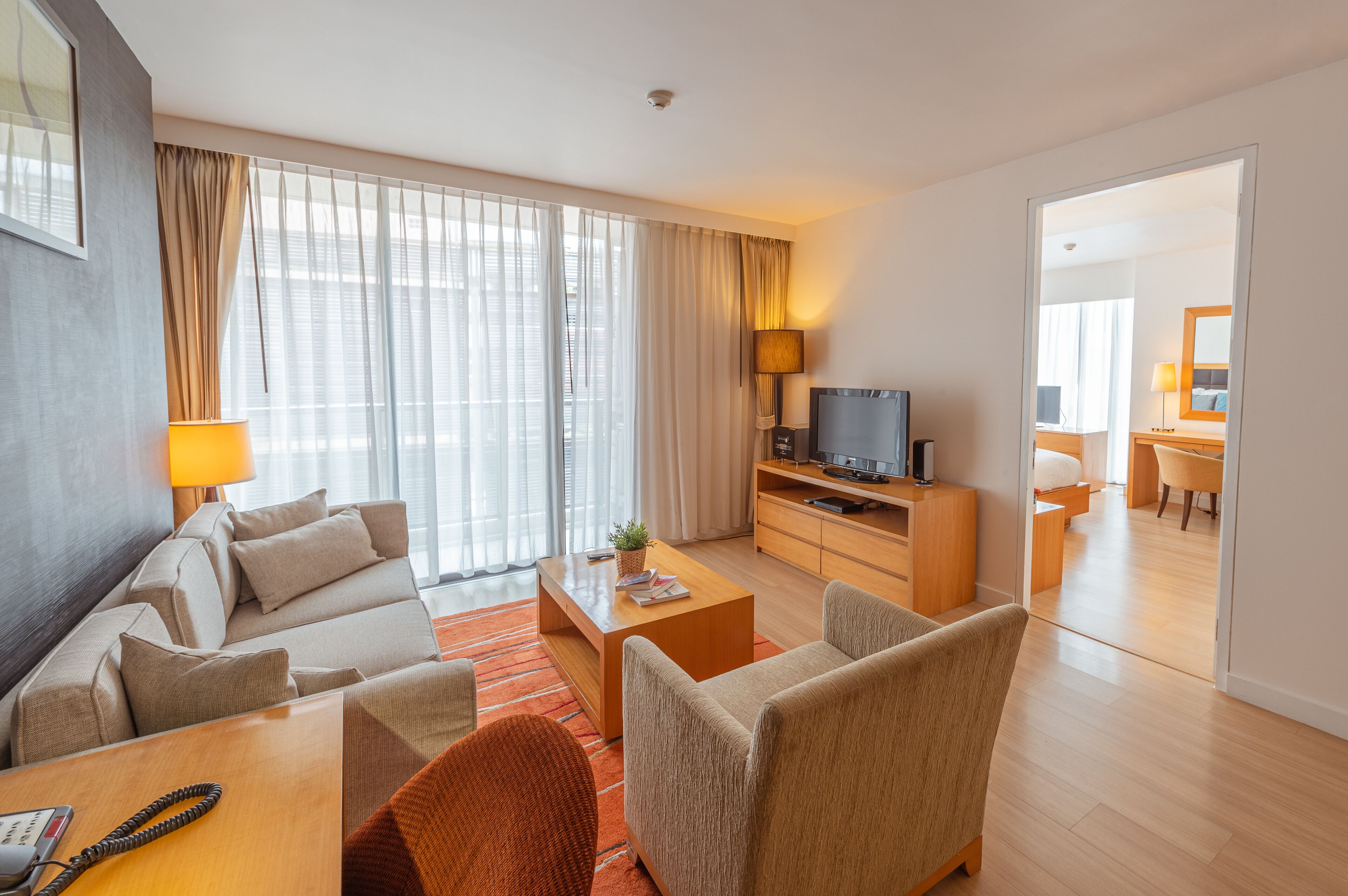 one bedroom suite | in-room safe, desk, iron/ironing board, free wifi
