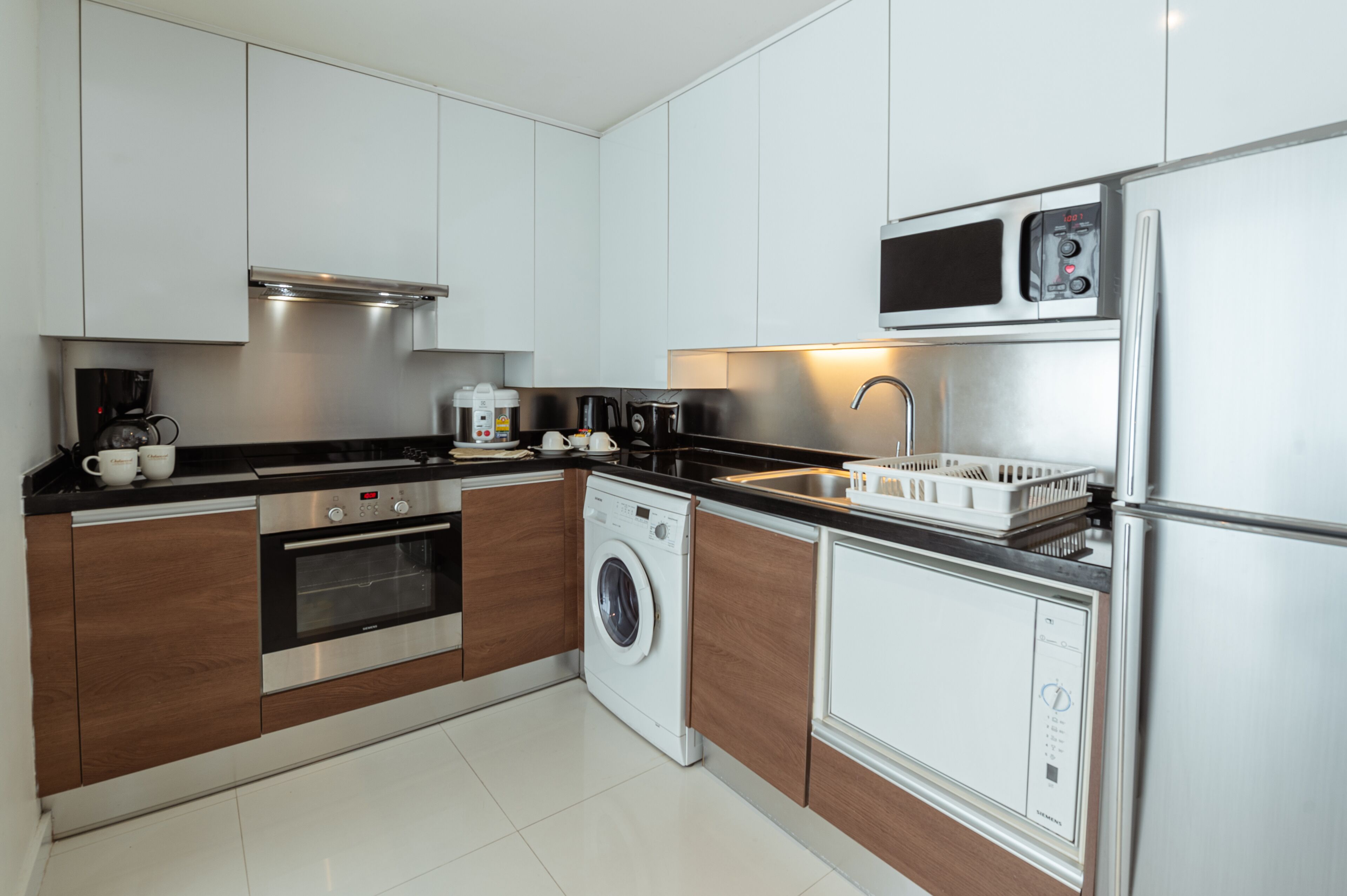 two bedroom suite | private kitchen | fridge, microwave, stovetop, coffee/tea maker